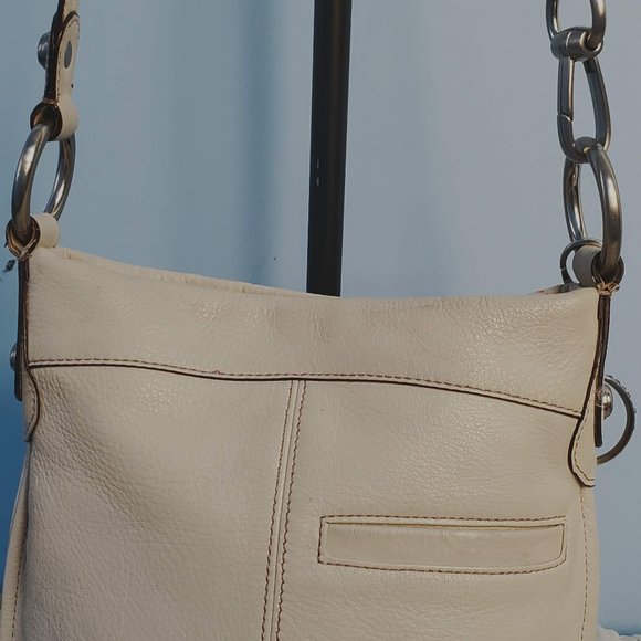 B. Makowsky Cream Leather Bag - Picture 11 of 16